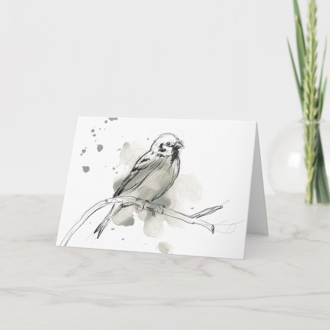 Studie über Gesturonale Vögel Karte (Vorderseite)