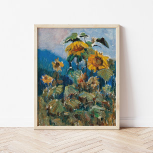 Studie über Sonnenblumen   Marie Egner Poster
