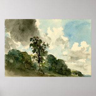 Studie über Wolken und Bäume - John Constable Poster