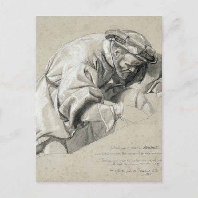 Studie von Ambroise Pare Postkarte (Vorderseite)
