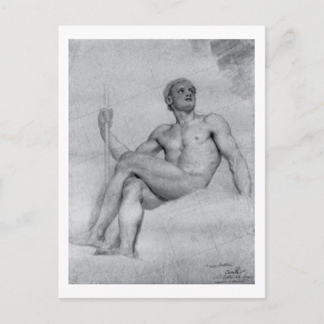 Studie von Anton Mengs über Mars Postkarte (Vorderseite)