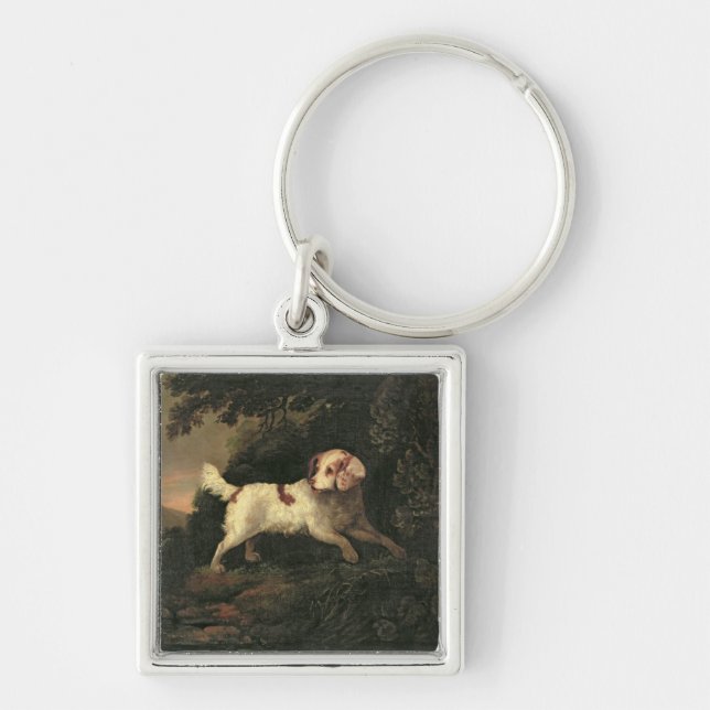 Studie von Clumber Spaniel Schlüsselanhänger (Vorne)
