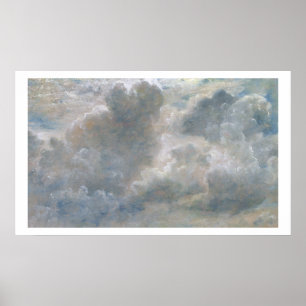 Studie von Cumulus Clouds, 1822 (Öl auf Papier gel Poster