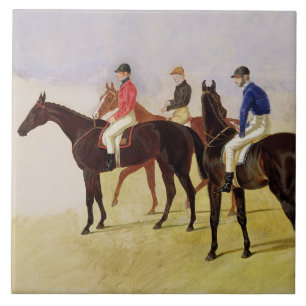 Studie von drei Steeplechase-Sprüngen: Allen Fliese