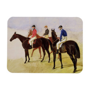 Studie von drei Steeplechase-Sprüngen: Allen Magnet