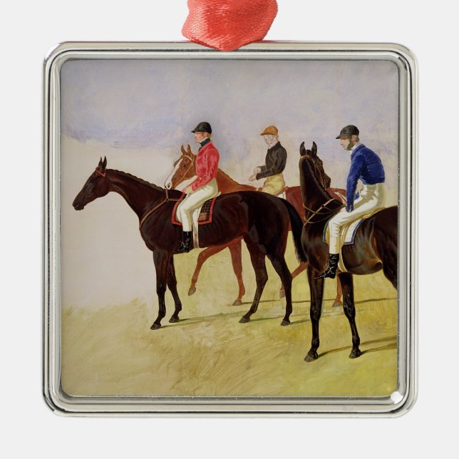 Studie von drei Steeplechase-Sprüngen: Allen Ornament Aus Metall (Vorne)