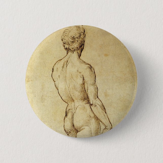 Studie von Michelangelos David Statue von Raphael Button (Vorderseite)