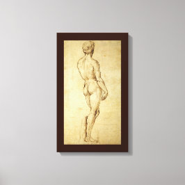 Studie von Michelangelos David Statue von Raphael Leinwanddruck