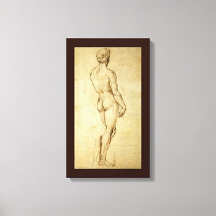 Studie von Michelangelos David Statue von Raphael Leinwanddruck