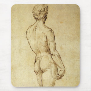 Studie von Michelangelos David Statue von Raphael Mousepad