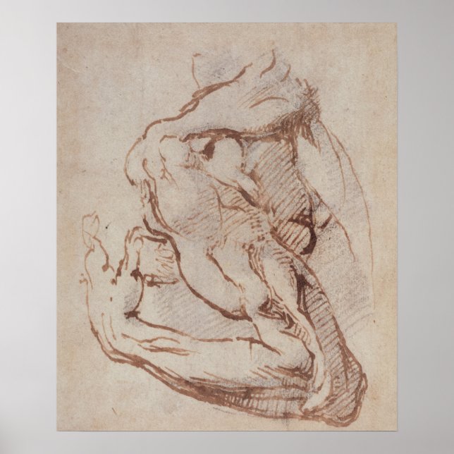 Studie zu einem Arm Inv.1859/5/14/819 Poster (Vorne)