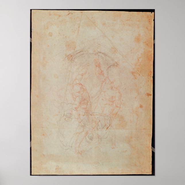 Studie zu zwei männlichen Zahlen Poster (Vorne)