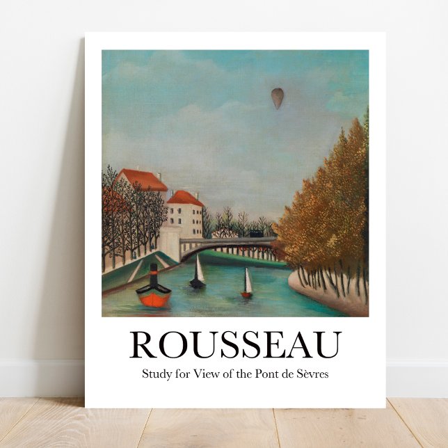 Studie zum Blick auf den Pont de Sèvres von Rousse Poster (Rousseau's Dreamy Parisian Bridge: Museum-quality poster)