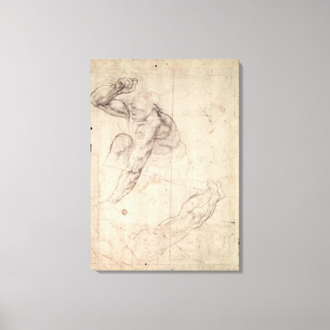 Studie zur männlichen Figur Leinwanddruck (Vorderseite)
