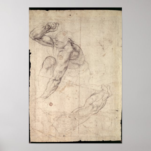 Studie zur männlichen Figur Poster (Vorne)