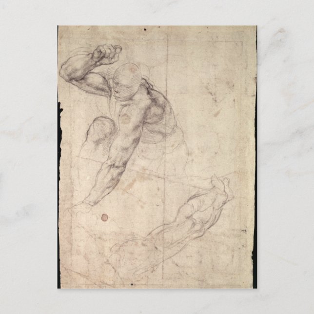 Studie zur männlichen Figur Postkarte (Vorderseite)