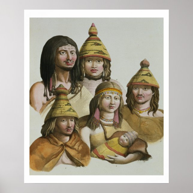 Studien an amerikanischen Ureinwohnern (Color Lith Poster (Vorne)