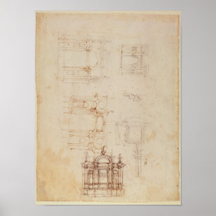 Studien für Architekturzusammensetzung Poster