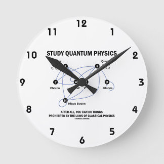 Studien-Quantums-Physik können Sie Sachen tun Runde Wanduhr