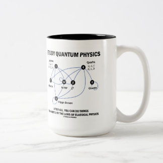 Studien-Quantums-Physik schließlich können Sie Zweifarbige Tasse