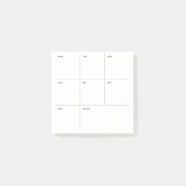 Studienplaner Post-it Klebezettel (Vorderseite)