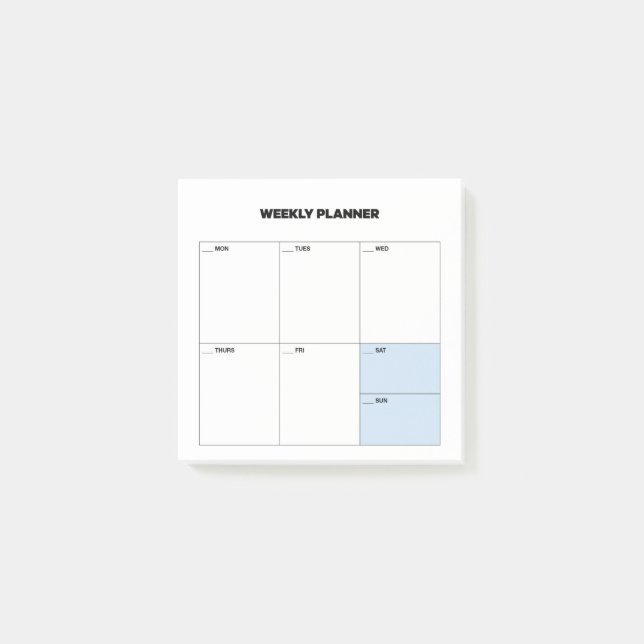 Studienplaner Post-it Klebezettel (Vorderseite)