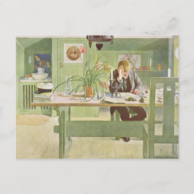 Studienzimmer, Pub. in 'Lasst Licht Hinin'(`Lassen Postkarte (Vorderseite)