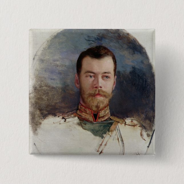 Studieren Sie für ein Porträt des Zars Nicholas II Button (Vorderseite)