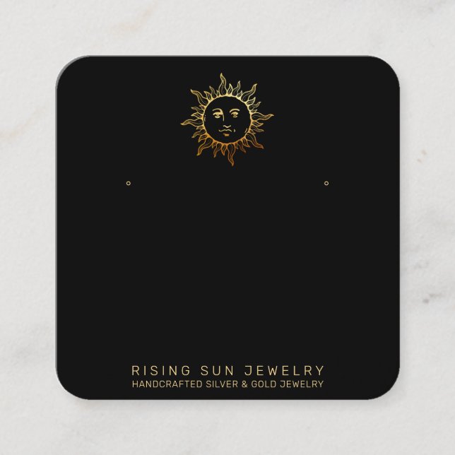 *~* STUDIERENDE ANZEIGE QR Social Media Sun  Quadratische Visitenkarte (Vorderseite)