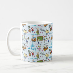 Studierende, Schule, Cartoon-Muster Kaffeetasse