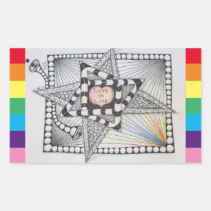 Studio 40: Liebe ist Liebe Rechteckiger Aufkleber