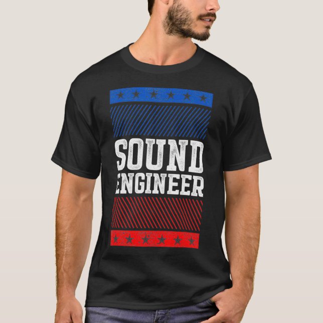 Studio Audio Engineer Fun Tools Sound Typ Tech T-Shirt (Vorderseite)