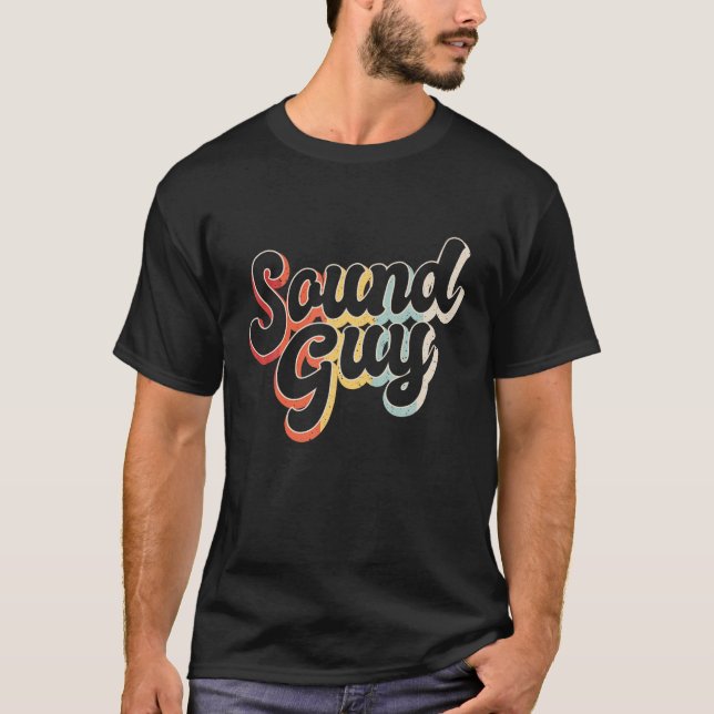 Studio Audio Engineer Retro Sound Typ Tech T Shirt (Vorderseite)