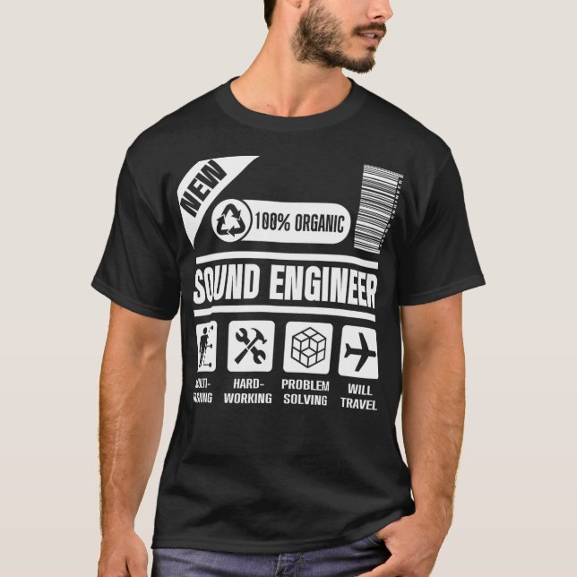 Studio Audio Engineer Travel Sound Guy Tech  T-Shirt (Vorderseite)