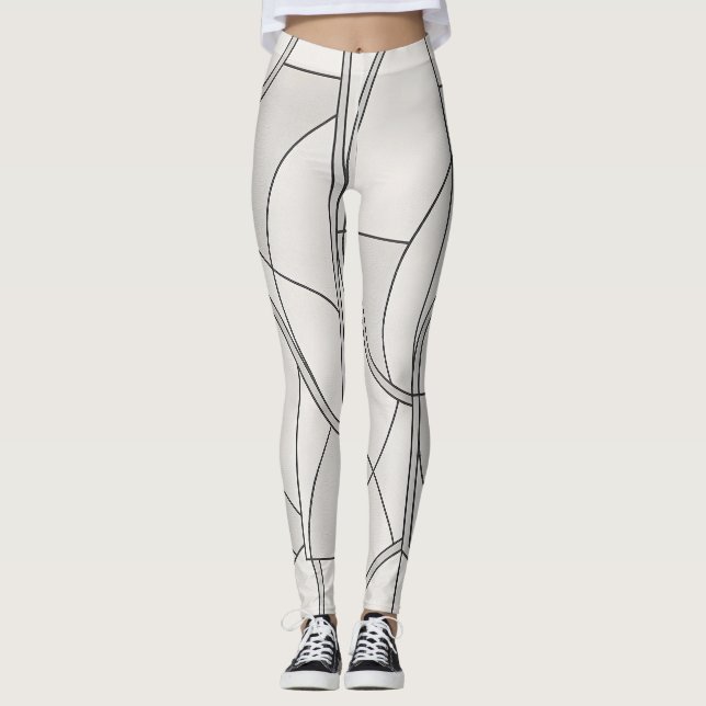 Studio auf der Straße Minimalistisches Muster  Leggings (Vorderseite)