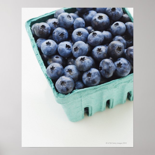 Studio-Aufnahme von Blaubeeren Poster (Vorne)