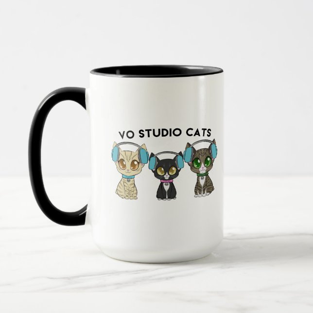 Studio Cats Zwei Tonaufnahmen Tasse (Links)