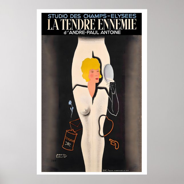 Studio des Champs-Élysées Der zärtliche Feind Vint Poster (Vorne)
