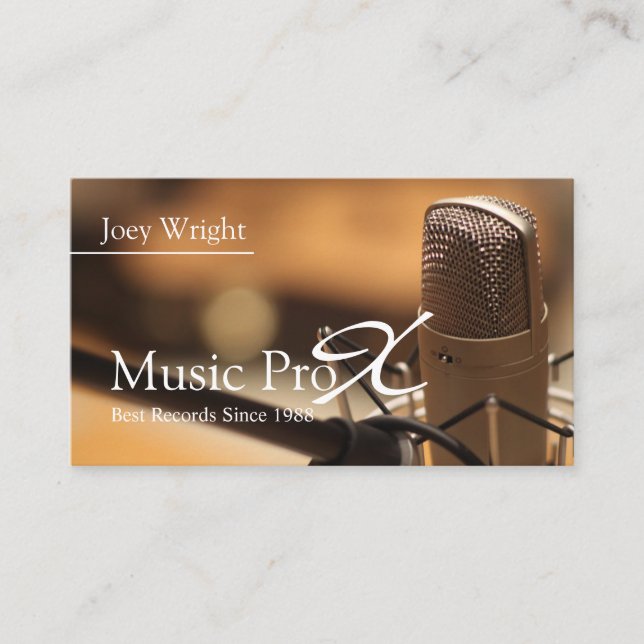 Studio für berufliche Musikaufnahmen Visitenkarte (Vorderseite)