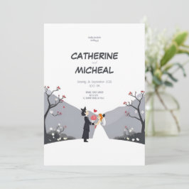 Studio Ghibli Stil personlized Wedding Einladung