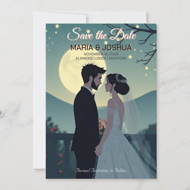 Studio Ghibli Style Save the Date Einladung (Vorderseite)