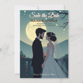Studio Ghibli Style Save the Date Einladung