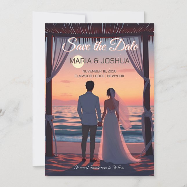 Studio Ghibli Style Save the Date Einladung (Vorderseite)