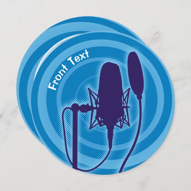 Studio Mikrofon Einladung (Vorne/Hinten)