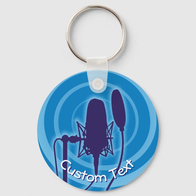 Studio Mikrofon-Schlüsselanhänger Schlüsselanhänger (Vorderseite)