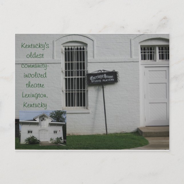 Studio-Spieler im Carriage House Theater Postkarte (Vorderseite)