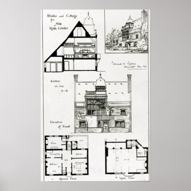 Studio und Hütte für Miss Rosa Corder Poster (Vorne)