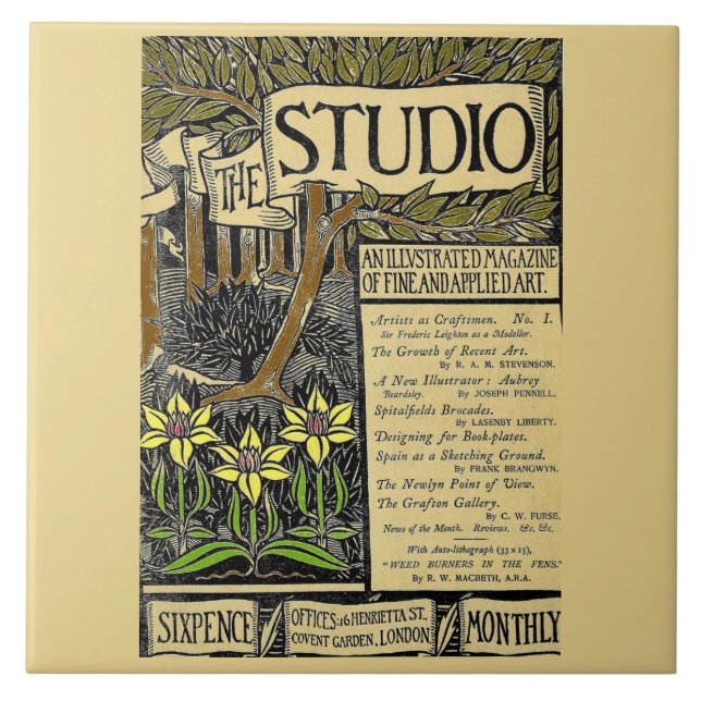 Studio-Vintage Titelseite Fliese (Vorderseite)