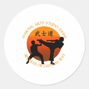 Studiobesitzer für Kampfsport Karate Taekwondo Kun Runder Aufkleber