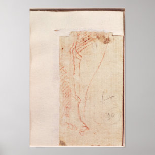 Studium der an das Kreuz gefangenen Füße Christi Poster